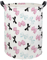 HIYAGON butterfly baby laundry basket with two handles for easy transport.