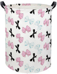 HIYAGON butterfly baby laundry basket with two handles for easy transport.