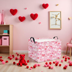 HIYAGON collapsible storage bin flat for easy space-saving storage.