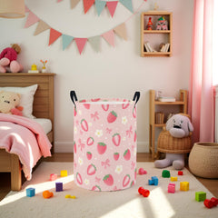 HIYAGON cotton-canvas bin supports toys and clothes with two handles