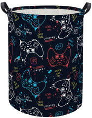 HIYAGON Game Laundry Basket with dinosaur pattern for organized toy storage