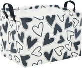 HIYAGON Rectangular Heart Basket front view for toy storage and room decor