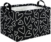 HIYAGON Rectangular Heart Basket keeps toys organized in the playroom.