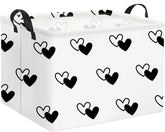 HIYAGON rectangular love heart basket front view shows sturdy frame for organized storage