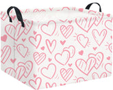 HIYAGON rectangular pink basket with a sturdy frame for toy organization in kids' rooms.