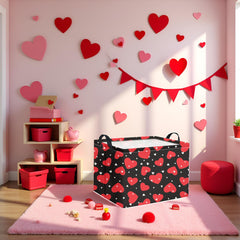 HIYAGON rectangular Valentines basket folded flat for compact storage