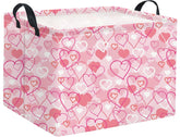 HIYAGON rectangular valentines basket with pink heart front for tidy storage.