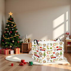 HIYAGON storage bin with leather handles for easy portability at home