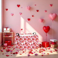 HIYAGON valentines basket durable canvas for clutter-free shelves