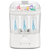 HIYAKOI two-layer bottle sterilizer setup for fast, hygienic prep.