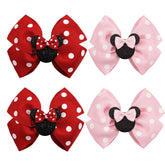Hjiaruiky mouse ears hair clip in black for secure all-day wear.