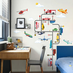 HJKlove road sign and barrier wall sticker for authentic urban detail
