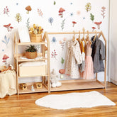 HJKlove watercolor mushroom wall decal brightens nursery with playful forest charm.