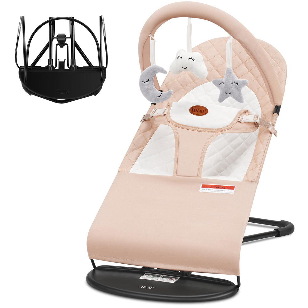 HKAI Baby Bouncer ergonomic-seat shows supportive design for newborn comfort.