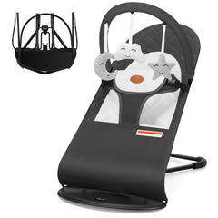 HKAI Baby Bouncer folded-compact mode for easy travel and storage.