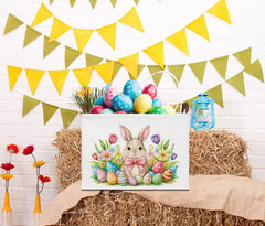 HKEC rectangle Easter basket open top showing large interior for toys.
