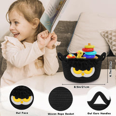 Hkojewp Owl ear handles storage basket, easy to carry.