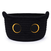 Hkojewp Black Cat Storage Basket front view for nursery organization.