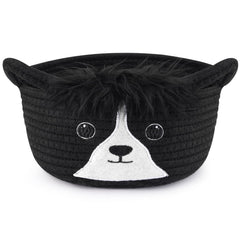 Hkojewp small storage basket with dog ears handles for nursery organization.
