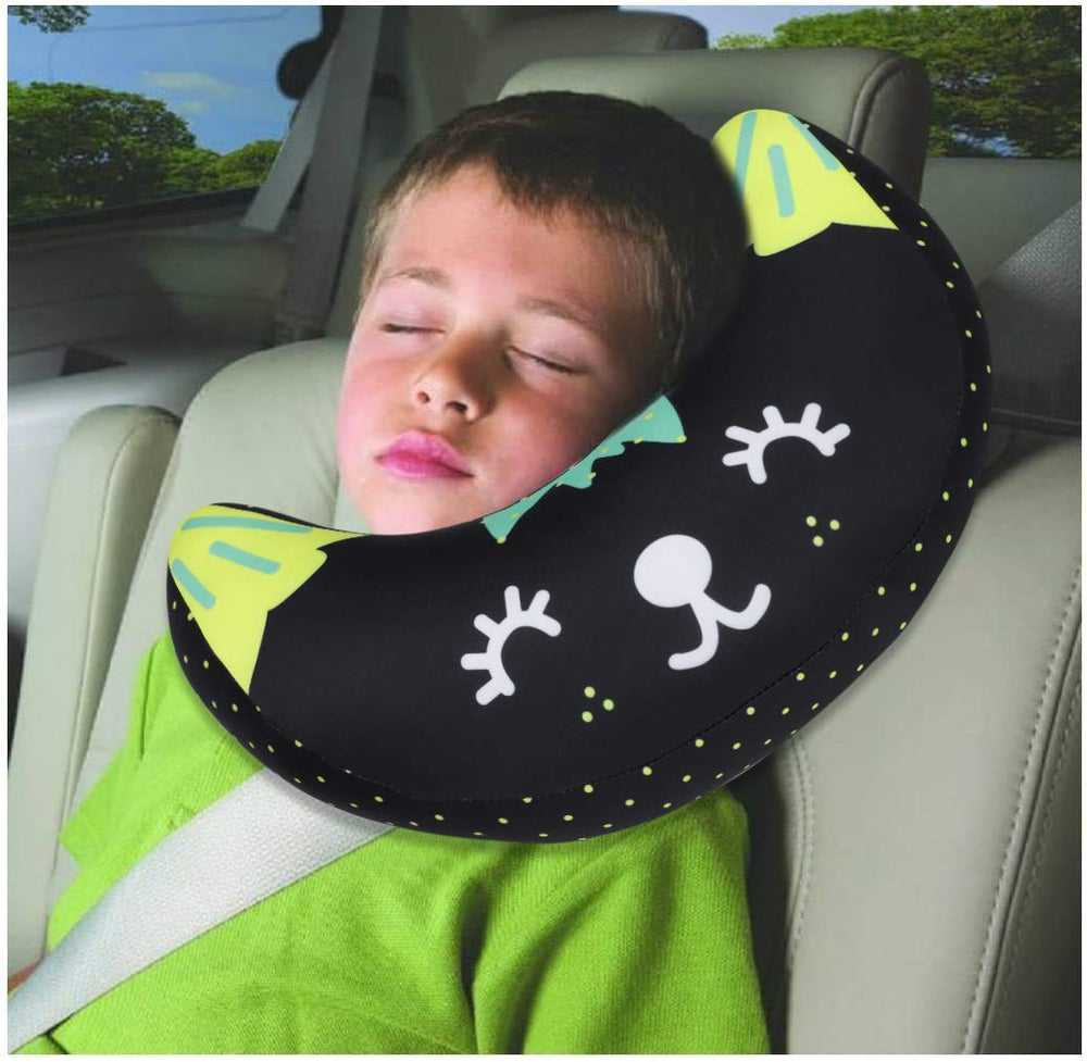 HKSICHENGKEJI car seat belt pillow cover for kids provides shoulder support during travel.