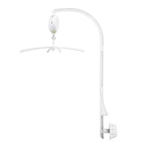 HLEEDUO 26-inch crib mobile arm secured to crib for stable setup.