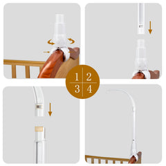 HLEEDUO mobile arm adjustable up to 30 degrees for flexible angles.