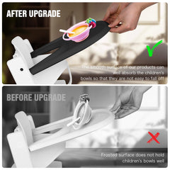 HLVEIN Tripp Trapp tray black smooth surface for easy cleaning.