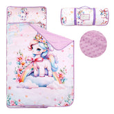 HNHUAMING toddler nap mat with removable pillow for easy cleaning and travel