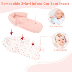 HNHUAMING soft plush insert cushions baby's head during car journeys