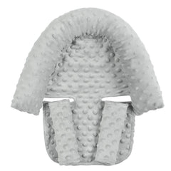 HNHUAMING baby head support in gray stabilizes the neck during car rides.