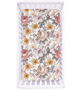 HNHUAMING daisy floral crib sheet with 52x28 fit, soft on baby skin.