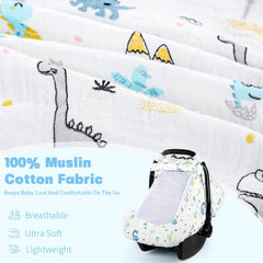 HNHUAMING Dinosaur car seat cover offers full coverage to shield from sun