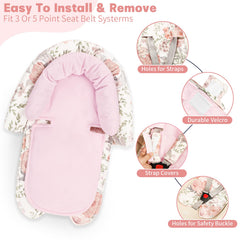 HNHUAMING dual head support grows with baby for newborn to growing head space.