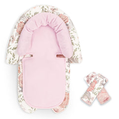 HNHUAMING infant insert head support offers cozy stabilization during car rides.