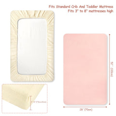 HNHUAMING two-pack crib sheet keeps nap time tidy with easy sheet changes.