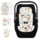 HNHUAMING infant car seat insert with daisy flower design provides soothing visual cue for newborns.
