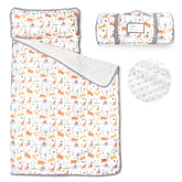 HNHUAMING toddler nap mat with removable pillow for easy transport and quick cleanup.