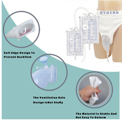 HNZGYB wearable urinal bag 2000ml for extended use on the go