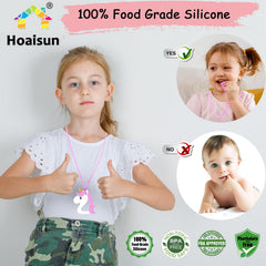 Hoaisun chew necklace donut shape helps reduce fidgeting during class.