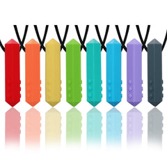 Hoaisun chew necklaces rainbow crayons for calming sensory exploration