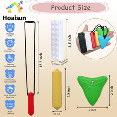 Hoaisun sensory chew necklace breakaway clip adds safety during wear.