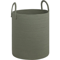 HOBASKET cotton rope laundry basket with handles, spacious and easy to carry.
