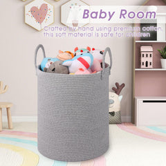 HOBASKET cotton rope storage basket with soft, durable weave