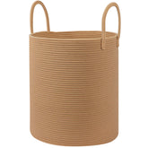 HOBASKET large cotton rope basket with handles for laundry and toy storage