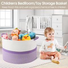 HOBASKET open-top basket demonstrates quick reach for blankets and toys