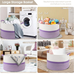 HOBASKET laundry basket 20x13-in stores laundry and blankets neatly