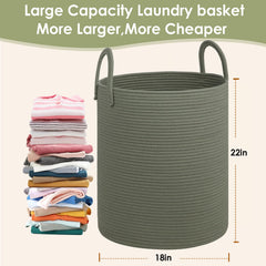 HOBASKET living room storage basket with two-tone weave for stylish organization.