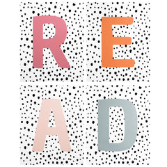 Hobrad Read Sign boho classroom decor inspires reading in a bright, kid-friendly space.
