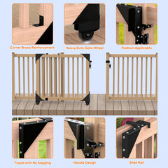 Hoeine noise-dampened track reduces squeaks for pet-friendly gate use.