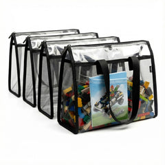 Holay clear toy storage bags with handle easy to spot toys